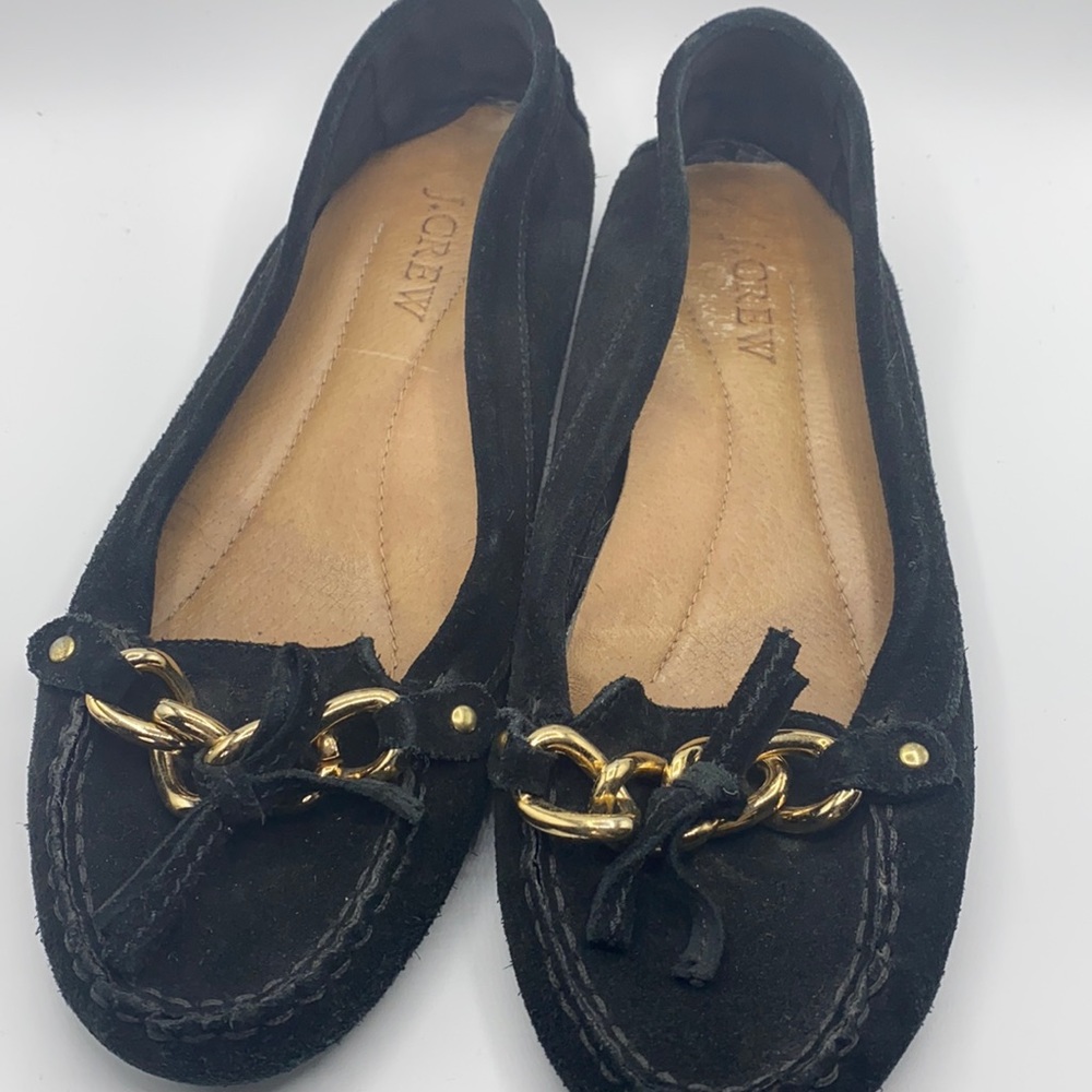J Crew Black Suede Loafer
